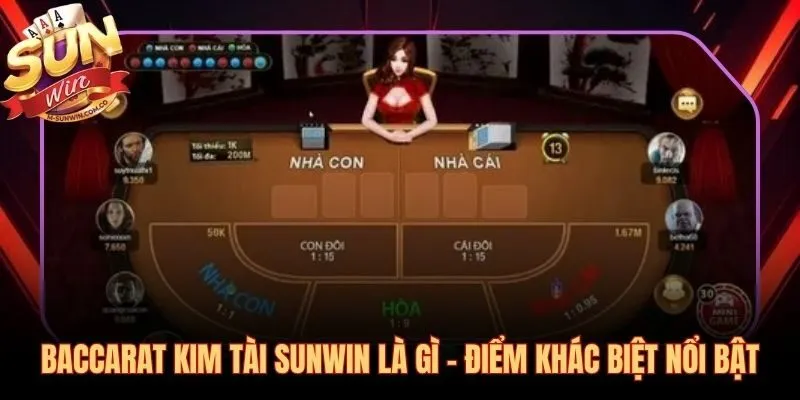 Baccarat Kim Tài Sunwin và lợi thế độc quyền trên nền tảng