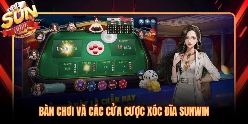 Bàn 3D và Live Casino với nhiều cửa cược xóc đĩa Sunwin
