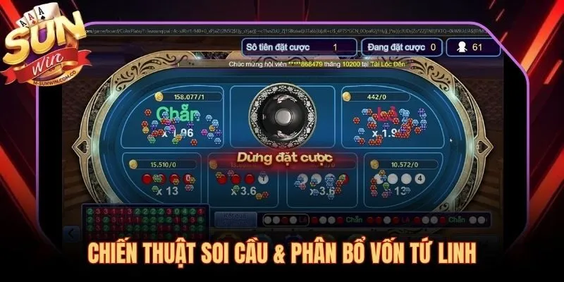 Soi cầu xóc đĩa Tứ Linh và kiểm soát vốn phiên có hệ thống